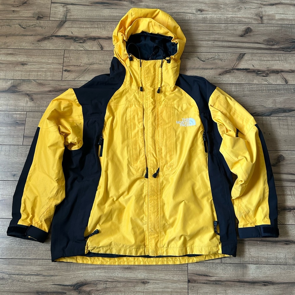the north face goretex summit jacket yellow vintage
